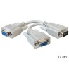 Delock Adaptér Sériový Sub-D9 samec 2 x samice 17 cm