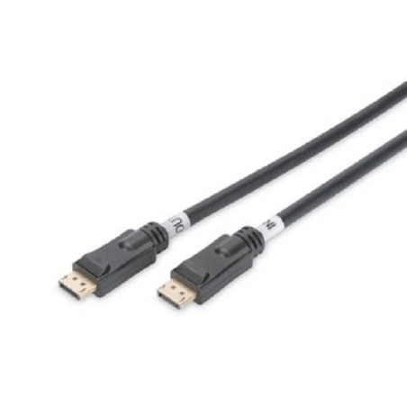Digitus DisplayPort 1.2. připojovací kabel se zesilovačem 10 m, Ultra HD 4K ,zlacené konektory