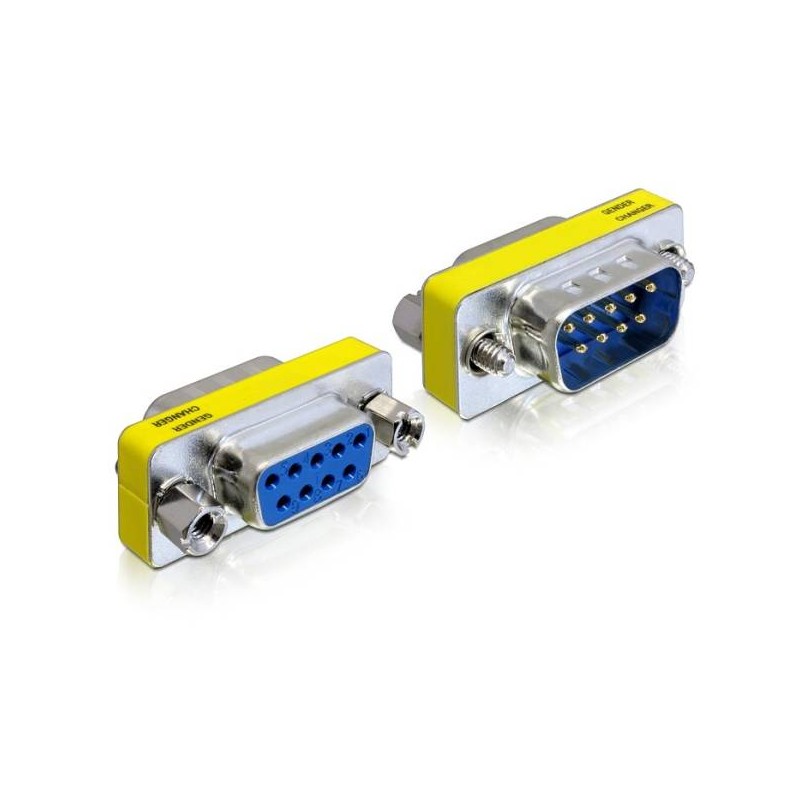Delock Adaptér Seriový Sub-D 9 pin samec Sub-D 9 pin samice – šetřič portu