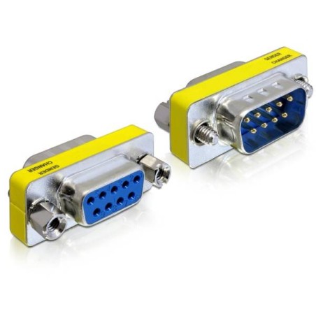 Delock Adaptér Seriový Sub-D 9 pin samec Sub-D 9 pin samice – šetřič portu