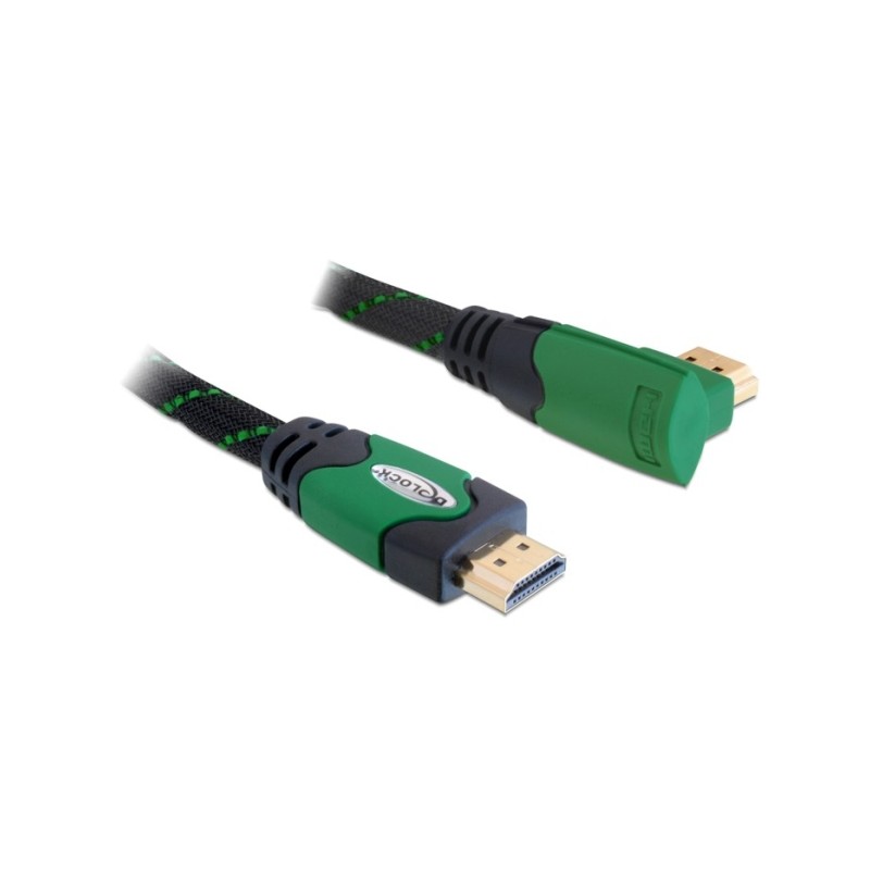 Delock Kabel High Speed HDMI s Ethernetem – HDMI A samec HDMI A samec pravoúhlý 3 m