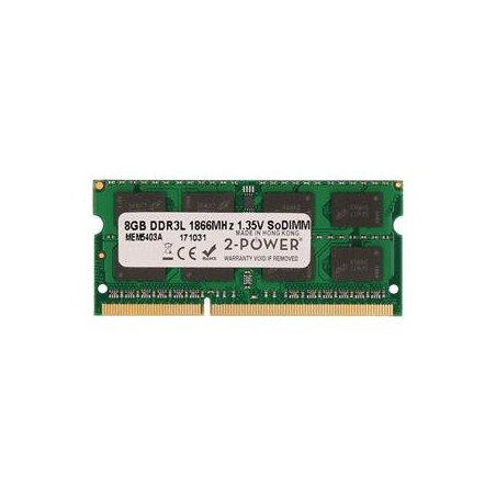 2-Power 8GB PC3L-14900S 1866MHz DDR3 CL13 1.35V SoDIMM 2Rx8 1.35V (DOŽIVOTNÍ ZÁRUKA)