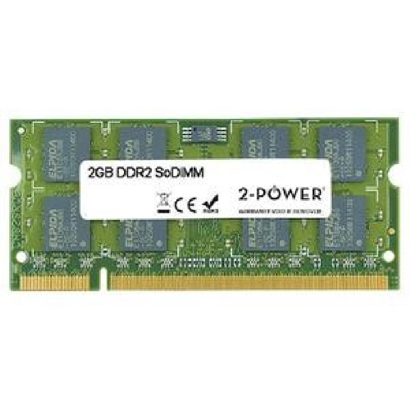 2-Power 2GB MultiSpeed 533/667/800 MHz DDR2 SoDIMM 2Rx8 (DOŽIVOTNÍ ZÁRUKA)