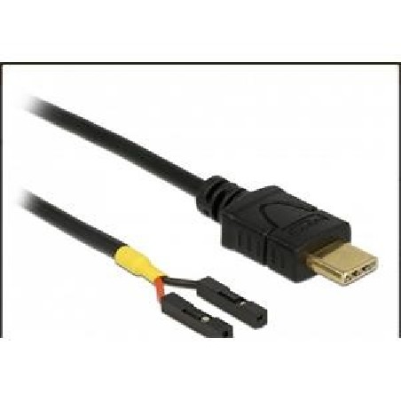 Delock Kabel USB Type-C samec 2 x pin konektor samice oddělení napájení 10 cm