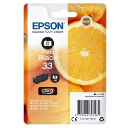 EPSON ink čer Singlepack "Pomeranč" Photo Black 33 Claria Premium Ink