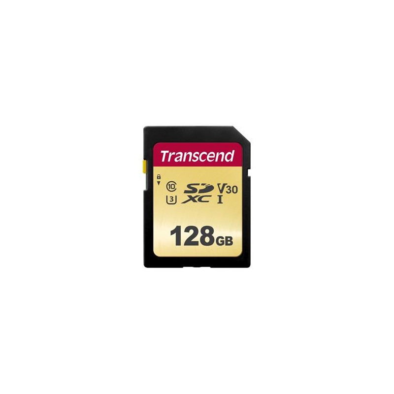 Transcend 128GB SDXC 500S (Class 10) UHS-I U3 V30 MLC paměťová karta, 95 MB/s R, 60 MB/s W