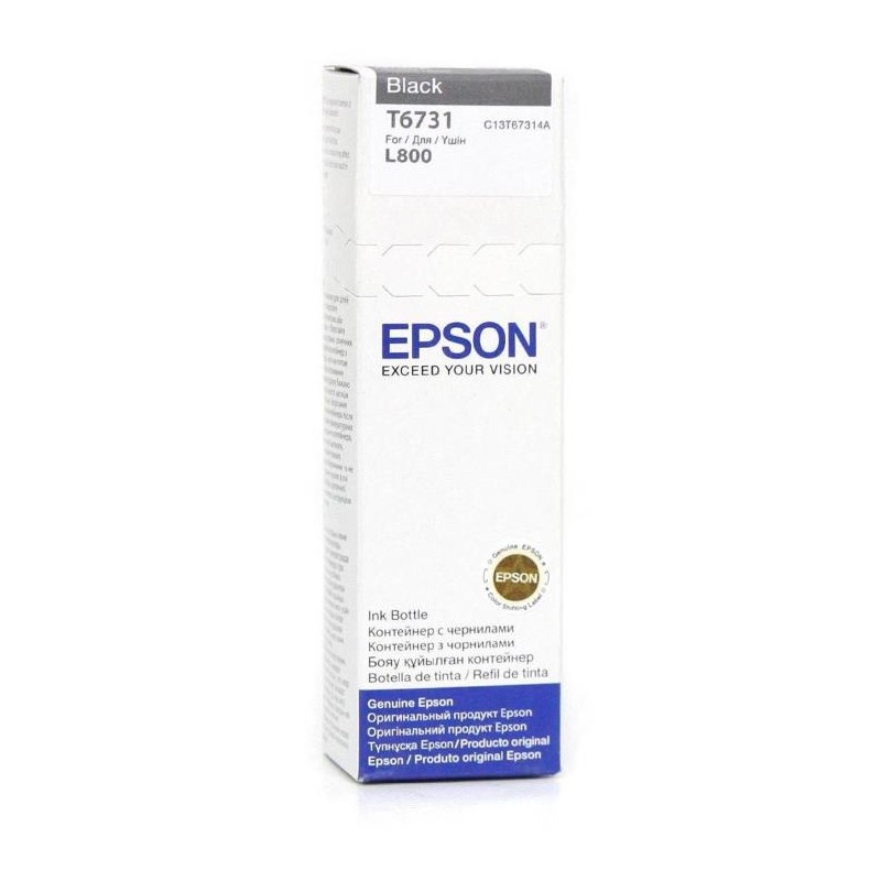 EPSON ink čer T6731 Black ink container 70ml pro L800/L1800, FOTO 1900 stran