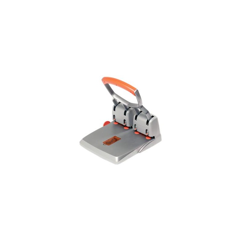 Rapid Velkokapacitní čtyřděrovačka Supreme HDC150/4, 150 listů, stříbrná/oranžová