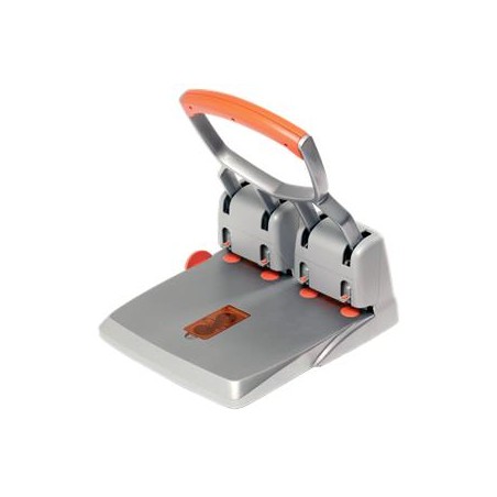 Rapid Velkokapacitní čtyřděrovačka Supreme HDC150/4, 150 listů, stříbrná/oranžová