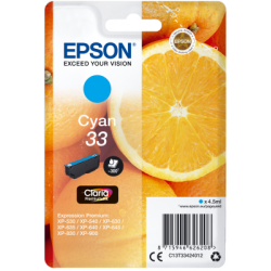 Epson Singlepack Cyan 33 Claria Premium Ink