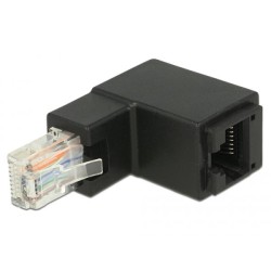 Delock Adaptér RJ45 samec pravoúhlý RJ45 samice Cat.6 UTP