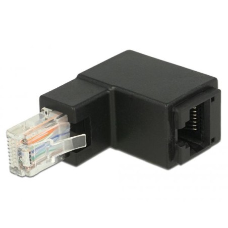 Delock Adaptér RJ45 samec pravoúhlý RJ45 samice Cat.6 UTP