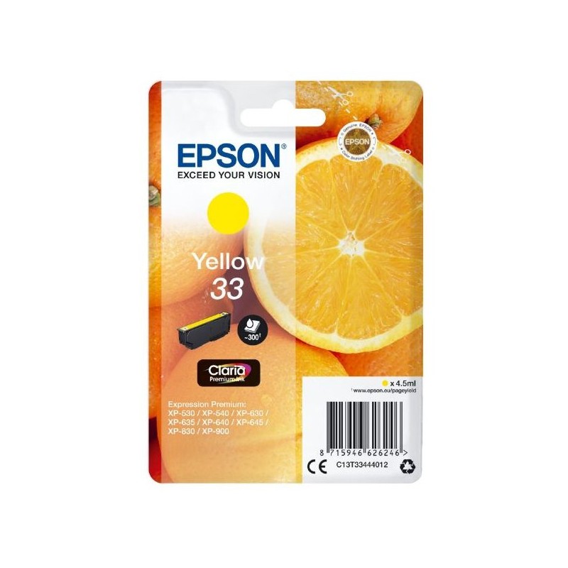 EPSON ink bar Singlepack "Pomeranč" Yellow 33 Claria Premium Ink