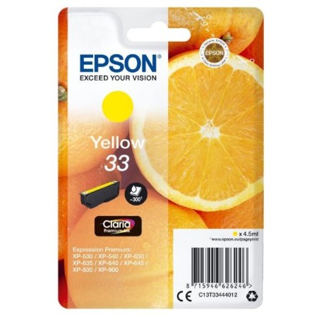 EPSON ink bar Singlepack "Pomeranč" Yellow 33 Claria Premium Ink