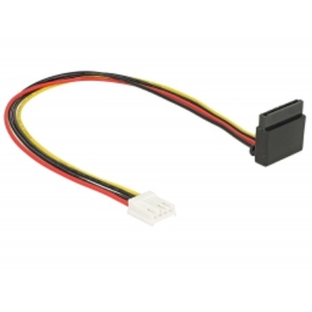 Delock Napájecí kabel Floppy 4 pin samice SATA 15 pin samice kovová spona 30 cm