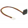 Delock Napájecí kabel Floppy 4 pin samice SATA 15 pin samice kovová spona 30 cm