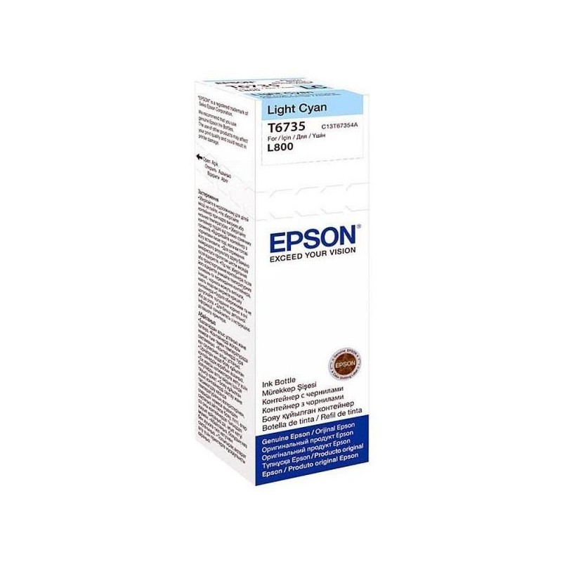 EPSON ink bar T6735 Light Cyan ink container 70ml pro L800/L1800, FOTO 1900 stran