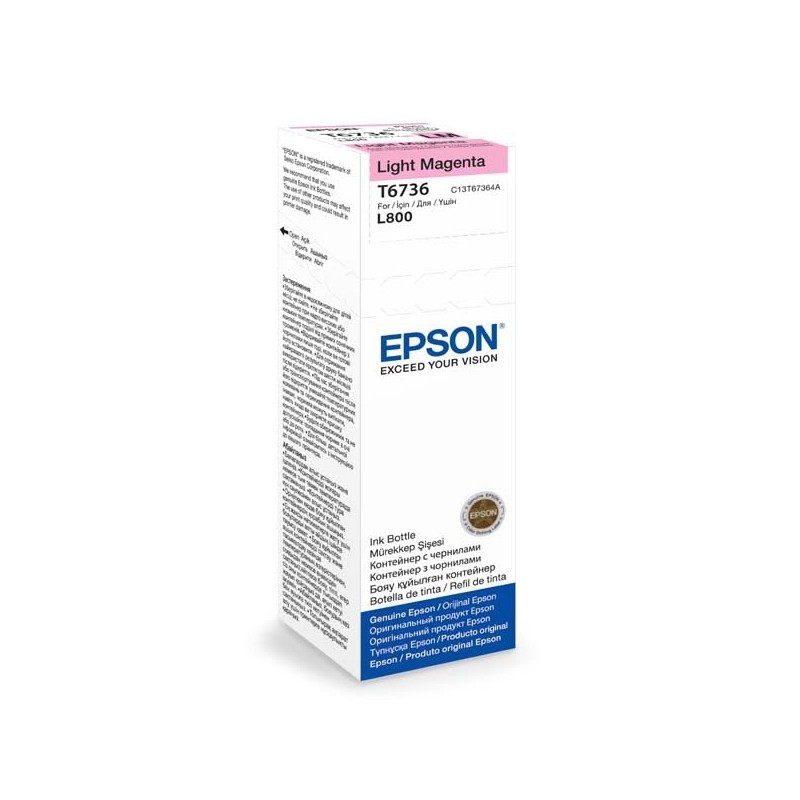 EPSON ink bar T6736 Light Magenta ink container 70ml pro L800/L1800, FOTO 1900 stran