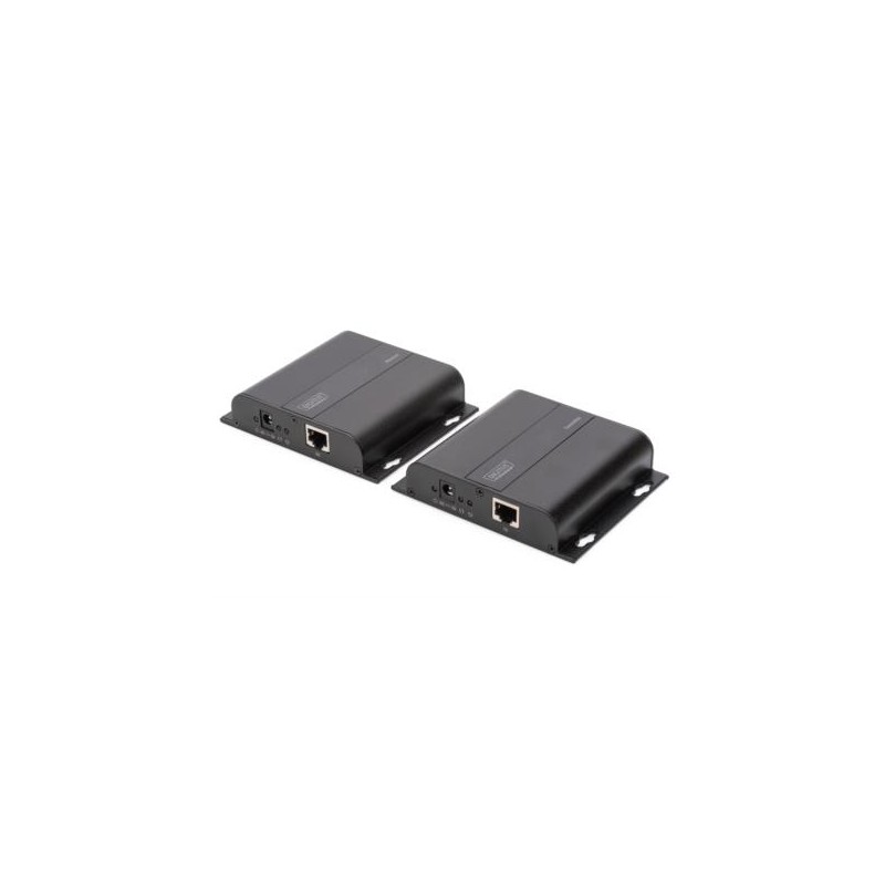DIGITUS Sada 4K HDMI Extender přes IP, 4K*2K@30 Hz přes síťový kabel (CAT 5 / 5e / 6/7), černá
