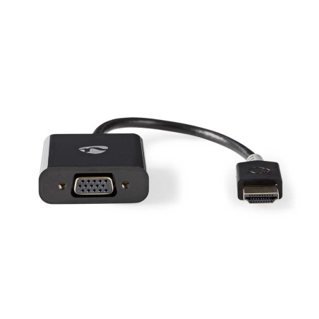 Nedis CCBW34900AT02 - Kabel HDMI – VGA | Konektor HDMI - VGA Zásuvka + 3,5mm výstup | 0,2 m | Antracit
