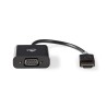 Nedis CCBW34900AT02 - Kabel HDMI – VGA | Konektor HDMI - VGA Zásuvka + 3,5mm výstup | 0,2 m | Antracit
