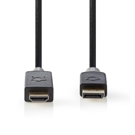 Nedis CCBW37100AT20 - DisplayPort – HDMI Kabel | DisplayPort Zástrčka - Konektor HDMI | 2 m | Antracit
