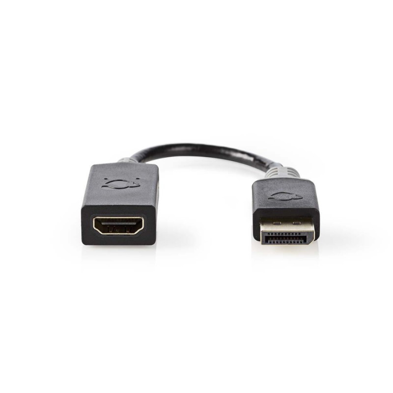 Nedis CCBW37150AT02 - DisplayPort – HDMI Kabel | DisplayPort Zástrčka - HDMI výstup | 0,2 m | Antracit