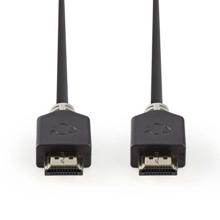 Nedis CVBW34000AT05 - Kabel High Speed HDMI s Ethernetem | Konektor HDMI - Konektor HDMI | 0,5 m | Antracit