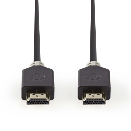 Nedis CVBW34000AT150 - Kabel High Speed HDMI s Ethernetem | Konektor HDMI - Konektor HDMI | 15 m | Antracit
