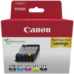 CANON CARTRIDGE PGI-570/CLI-571 PGBK/C/M/Y/ BK MULTI-PACK pro PIXMA MG575x, MG685x, MG775x, TS505x, TS605x (297 str.)