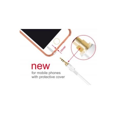 Delock Stereo Jack prodlužovací kabel 3,5 mm 3 pin samec na samici 1 m bílá