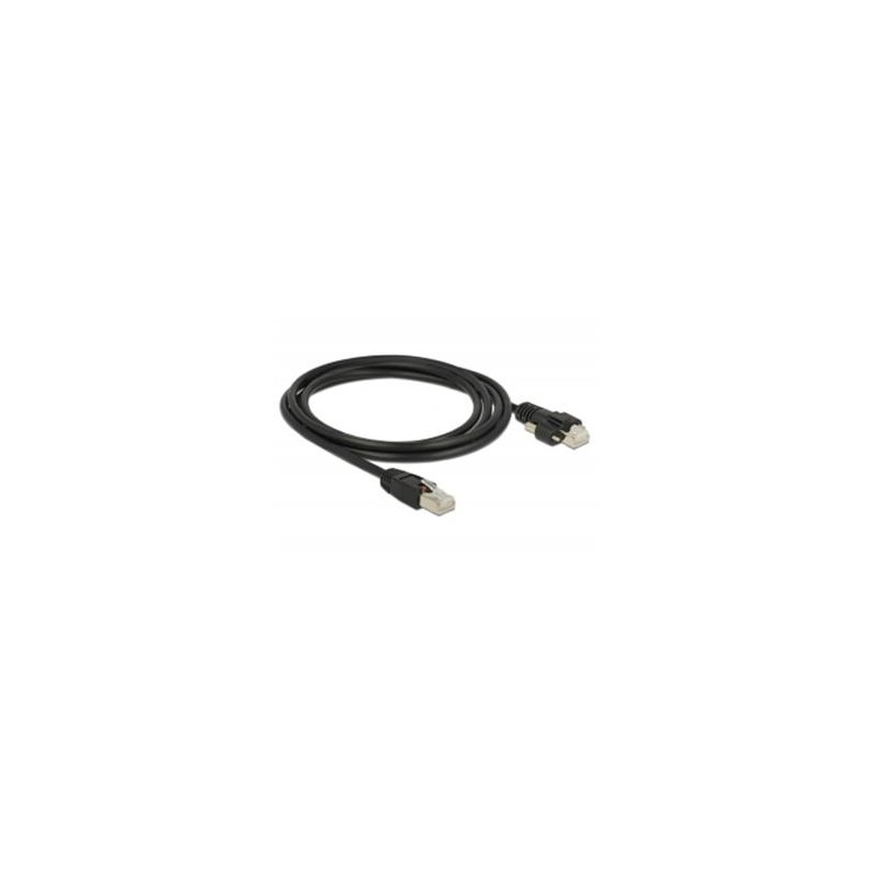 Delock Kabel RJ45 samec RJ45 samec se šroubky Cat.6 SSTP 2 m