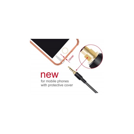 Delock Kabel Stereo Jack 3,5 mm 4 pin samec samec 2 m černý