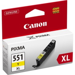 Canon CARTRIDGE CLI-551Y XL žlutá pro Pixma iP, Pixma iX, Pixma MG a Pixma MX 6850, 725, 7250, 925, 8750, 5450, 5550, 5650