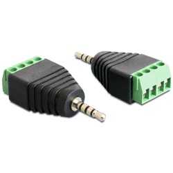 Delock Adaptér stereo jack 2,5 mm samec svorkovnice 4 piny