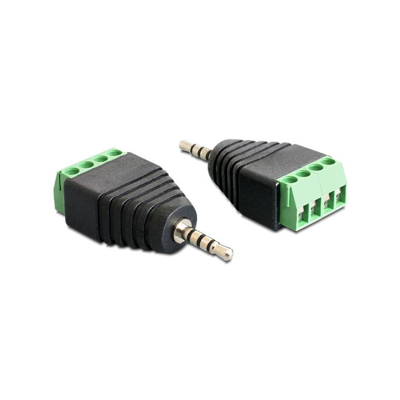 Delock Adaptér stereo jack 2,5 mm samec svorkovnice 4 piny