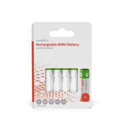 Nedis BANM26HR64B - Dobíjecí Ni-MH Baterie AA | 1.2 V | 2 600 mAh | 4 kusy | Blistr