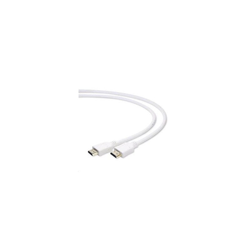 GEMBIRD CABLEXPERT Kabel HDMI-HDMI 3m, 2.0, M/M stíněný, zlacené kontakty, bílý