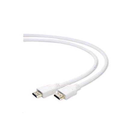 GEMBIRD CABLEXPERT Kabel HDMI-HDMI 3m, 2.0, M/M stíněný, zlacené kontakty, bílý