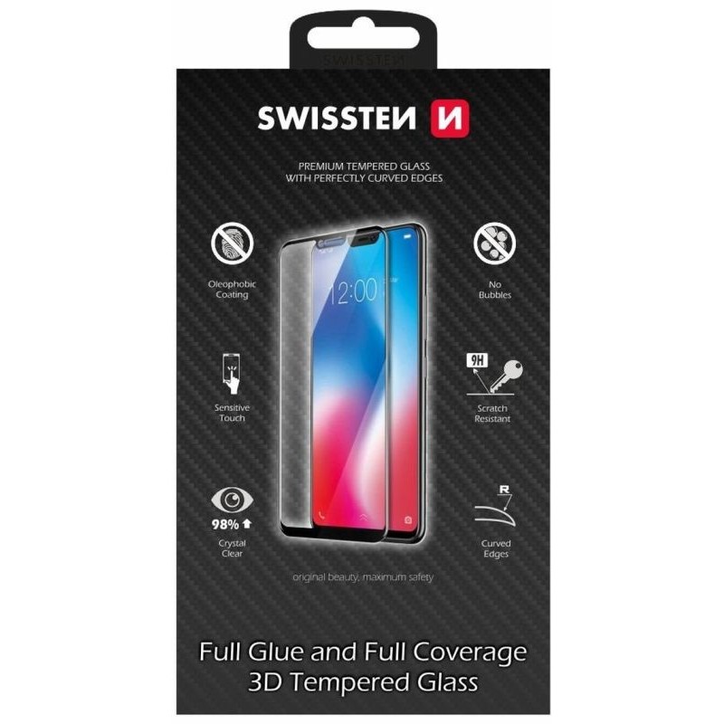 Swissten ochranné Sklo Ultra Durable 3D Apple iPhone 7/8 černé