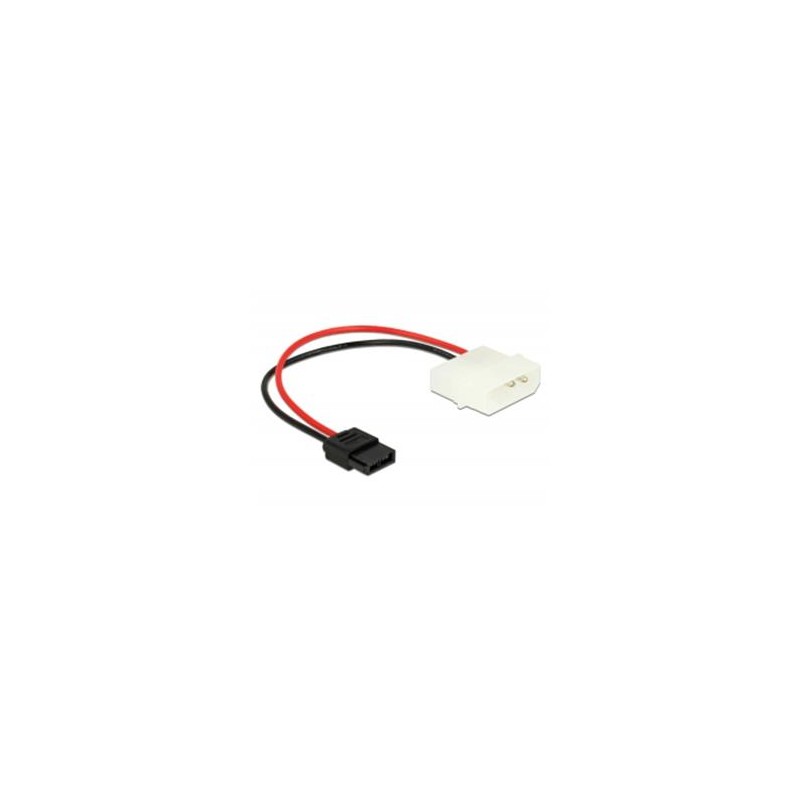 Delock Napájecí kabel Molex 4 pin samec na Slim SATA 6 pin samice 15 cm