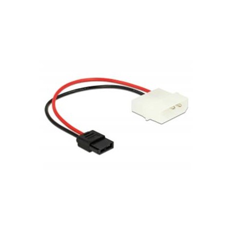 Delock Napájecí kabel Molex 4 pin samec na Slim SATA 6 pin samice 15 cm