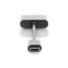 Digitus Rozbočovací kabel USB typu C, typ C - 3,5 mm + typ C M/F/F, 0,2 m, Gen2, 5A, 10 GB, Vers. 3,1, CE, bl