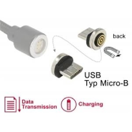 Delock Magnetický adaptér USB Typ Micro-B samec