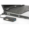 Digitus Mini DisplayPort Kabelový převodník , mDP - HDMI + DVI + VGA M-F / F / F, 0,2m, multimediální kabel 3 v 1, CE, bl, zlato