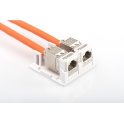 Digitus Konsolidační bod pro 2x Keystone Jacks čistě bílý, 2-port