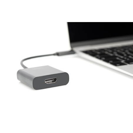 DIGITUS Adaptér USB typu C na HDMI, 4K/30 Hz délka kabelu 19,5 cm, černá