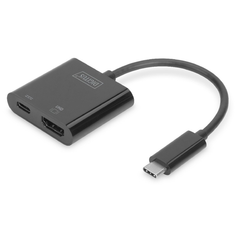 DIGITUS Grafický adaptér HDMI 4K HDMI Type-C + USB-C (PD)