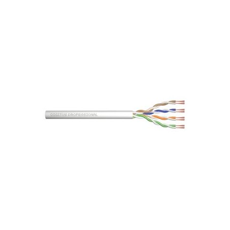 DIGITUS Propojovací kabel CAT 5e U-UTP, surová délka 305 m, papírová krabička, AWG 26/7, PVC, simplex, barva šedá