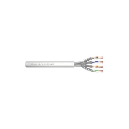 DIGITUS Patch kabel CAT 6A U-FTP, surová délka 100 m, papírová krabička, AWG 27/7, LSZH, simplex, barva šedá